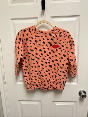 Clare V Orange and Black Pattern Sweater Top